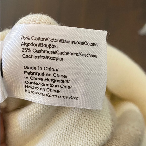 Brooks Brothers Women's Cream & Brown Button Up Cardigan Sweater Size XS -stains - Picture 6 of 7